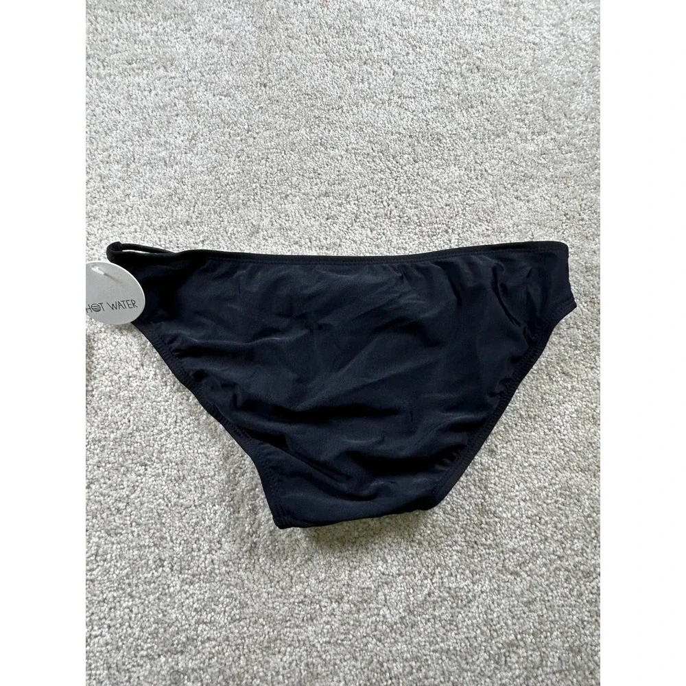 Hot Water Women's Swim Bottoms‎ Black Small Strappy Sides Nylon
